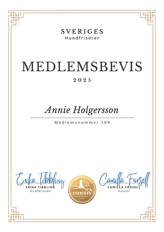 Medlemsbevis Hundstund